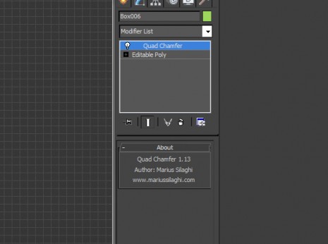 quad chamfer modifier 3dsmax