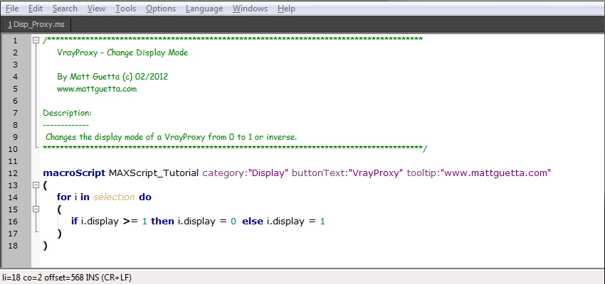 MAXScript et VrayProxy